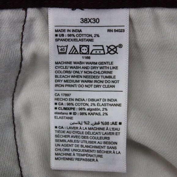 Old Navy Ultimate Slim Chino Pants NWT Mens 38x30 Red Built-In Flex Stretch - Picture 14 of 16